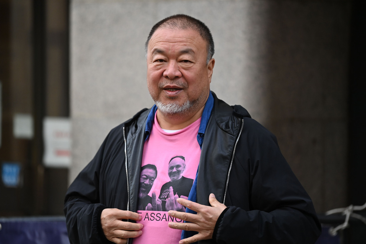 De Chinese dissidente kunstenaar Ai Weiwei in Londen, eind vorig jaar. Beeld AFP