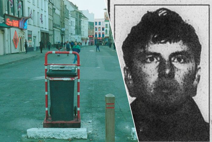 De jonge Roemeense werd dood aangetroffen in de Antwerpse prostitutiebuurt (archiefbeeld uit 2000). Een maand na de moord werd in onze krant al een opsporingsbericht geplaatst naar Arturo Vrenoz (rechts). Het zou nog 25 jaar duren eer hij werd opgepakt.