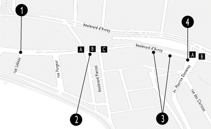 Chantier du tram sur le boulevard d'Avroy.