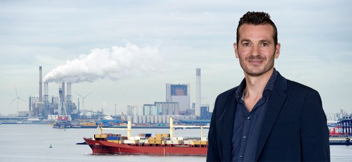 Overzicht van de Rotterdamse haven, de Maasvlakte.