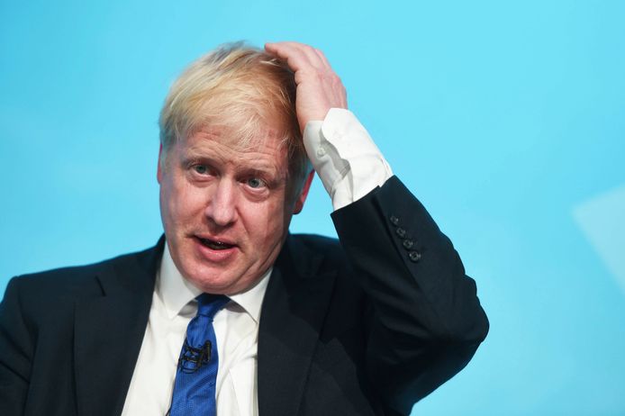Boris Johnson, de grootste kanshebber om de Britse premier May op te volgen.