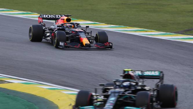 Verstappen na slechte start tweede achter Bottas, knappe opmars Hamilton