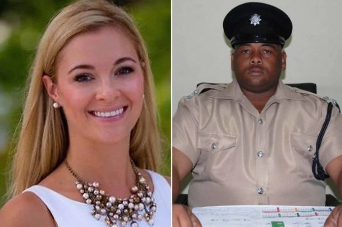 Jasmine Hartin (38) overtrad donderdagavond laat met commissaris Henry Jemmott (42) de avondklok in Belize. Zijn lichaam vertoonde een schotwond.
