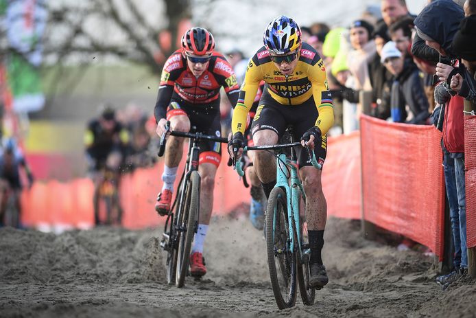 Wout van Aert afgelopen zondag in Antwerpen.