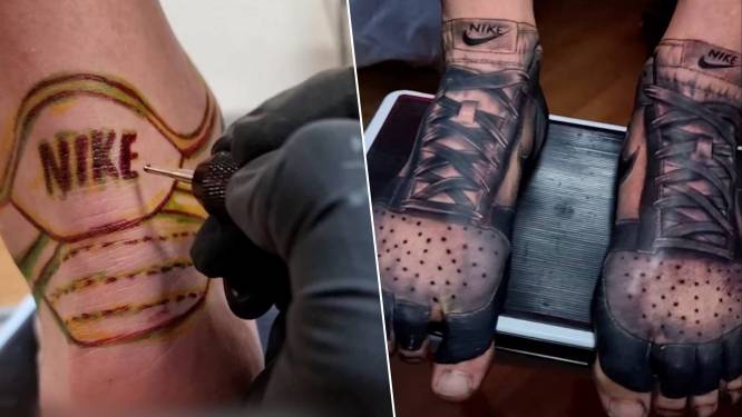 Britse man laat zijn favoriete Nike Jordans op zijn voeten tattoeëren