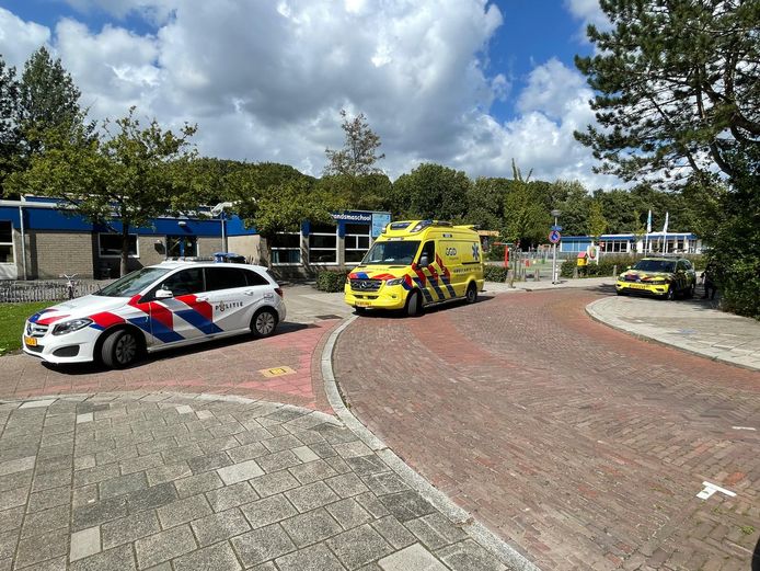 Op een schoolplein aan de Van Rijslaan in Delft is vanmiddag een minderjarig meisje gestoken.