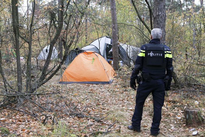 De Nederlandse ontruimde het tentenkamp vandaag.