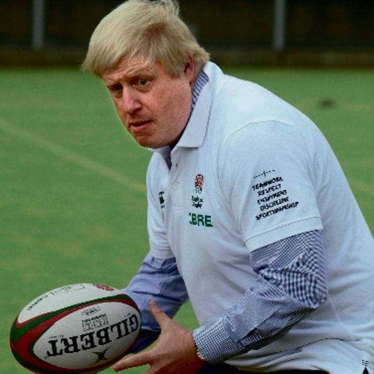 Stijltip: draag je rugbyshirt niet te graag, zoals Boris Johnson. Beeld rv
