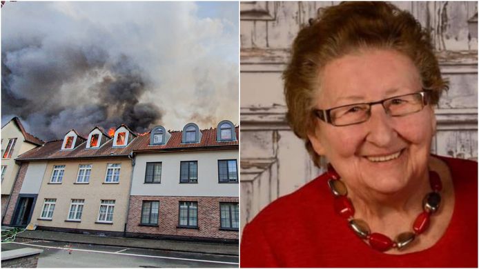 Gaby De Puydt (91) keek samen met haar familie toe hoe haar appartement in de Kloosterstraat in Opwijk in vlammen opging. Uren later bezweek ze aan een hersenbloeding.