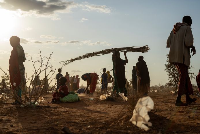 In Somalia, entire villages are moving out of dry areas.