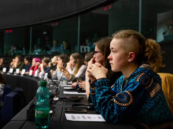 Klimaatjongere is een bont type, blijkt in het Europees Parlement in Straatsburg