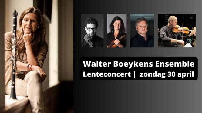Lenteconcert van het Walter Boeykens Ensemble op zondag 30 april