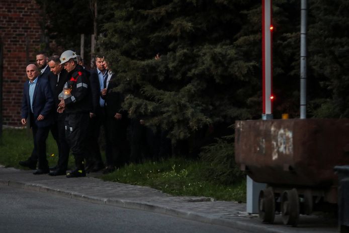 De poolse president Andrzej Duda bracht ook al een bezoek op de plaats waar de mijnramp plaatsvond