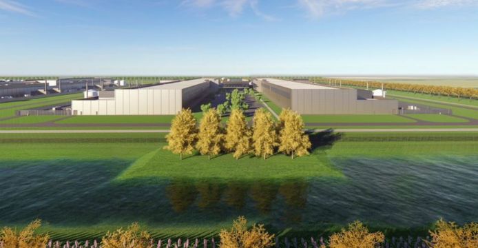 Beelden van datapark Zeewolde uit het ontwerp bestemmingsplan.