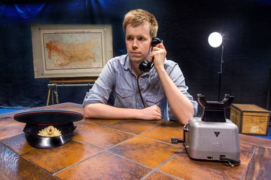 Marc Bergers (23), ook eigenaar" Escaping Utrecht" in de Escape room van het oude postkantoor aan de Jan van Foreestraat, Utrecht.