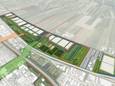De contouren van nieuwbouwwijk Sliedrecht-Noord.