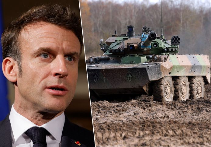 De Franse president Emmanuel Macron kondigde begin januari aan dat Frankrijk tanks zou leveren aan Oekraïne.