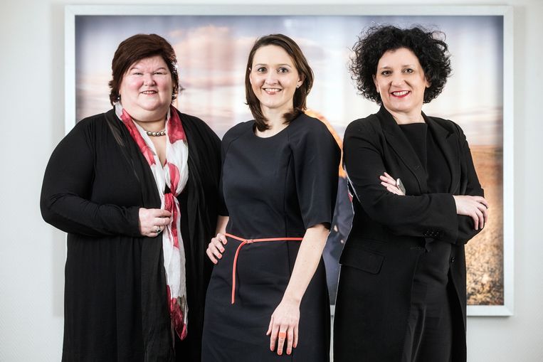Maggie De Block, Gwendolyn Rutten en Annemie Turtelboom in 2013. 