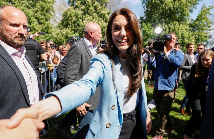 La principessa Kate si è presa una pausa per il pubblico a Windsor.