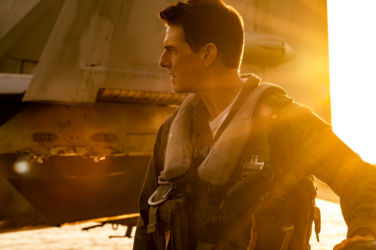 Tom Cruise in zijn nieuwe film Top Gun: Maverick. Beeld Scott Garfield