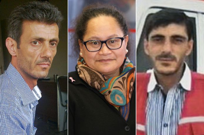 Alaa Rajab, Louisa Akavi  en Nabil Bakdoune. De Syriërs waren de chauffeurs van het medisch konvooi dat in oktober 2013 werd overvallen, waarna de drie samen met vier anderen werden ontvoerd.