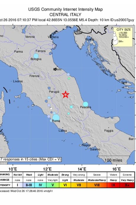 Deux fortes secousses sismiques en Italie, deux blessés