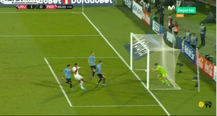 Peru krijgt geen doelpunt toegediend voor deze fase, VAR niet aanwezig.