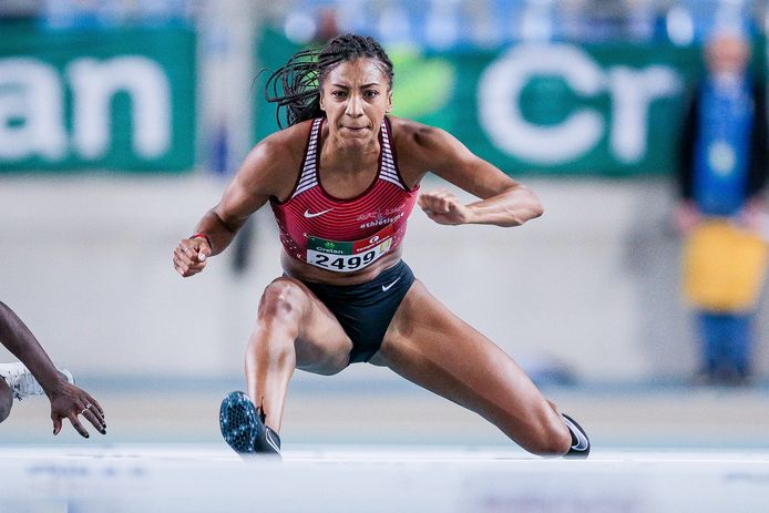 Nafi Thiam mikt in Tokio op een gouden medaille.