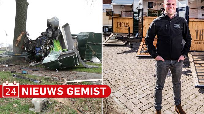 Gemist? Enorme ravage na ongeval tussen Markelo en Lochem & Thom (25) stampt food­truckim­pe­ri­um uit de grond