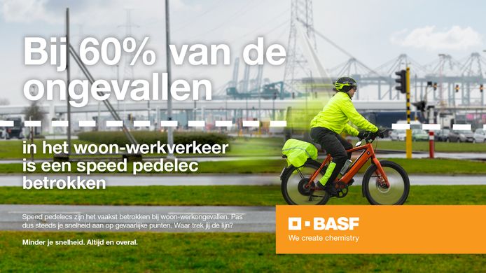 BASF kon dankzij hun sensibiliseringscampagne het aantal ongevallen met fietsende werknemers drastisch reduceren.