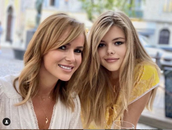 Amanda Holden en haar oudste dochter, Lexi (14).