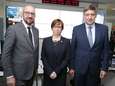 Charles Michel et Jan Jambon félicitent Catherine De Bolle au siège d'Europol