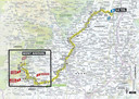 Het parcours van de zesde Touretappe van Le Teil naar de Mont Aigoual. Jerry Huinder en Kees Graafland fietsen de finale van die etappe, de laatste 50 kilometer.