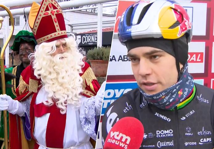 Sinterklaas en Van Aert.