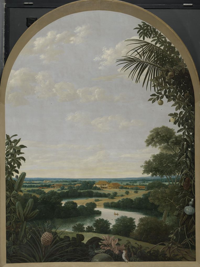 Landschap in Brazilië, Frans Jansz., 1652. Beeld Rijksmuseum