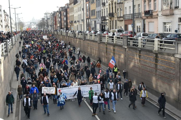 Betoging Brussel Belgium United For Freedom