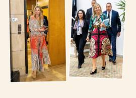 We beginnen een thema te ontdekken in Máxima's outfits in Marokko