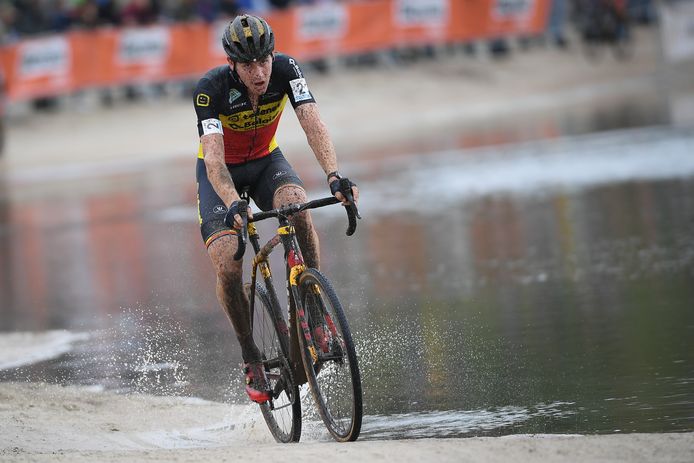 Belgian Toon Aerts pictured in action during the men's race at the first stage of the Superprestige cyclocross cycling competition, in Gieten, Netherlands, Sunday 13 October 2019. BELGA PHOTO DAVID STOCKMAN