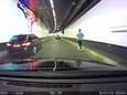 Dashcam filmt man op elektrische step in Brusselse tunnel