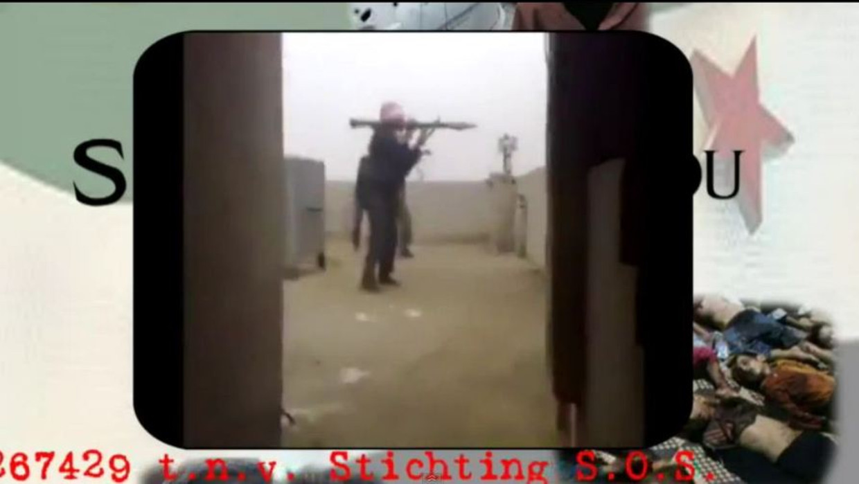 Screenshot van spotje SOS-Stichting, een liefdadigheidsinstelling die zegt geld in te zamelen voor Syrische vluchtelingen. Beeld Youtube