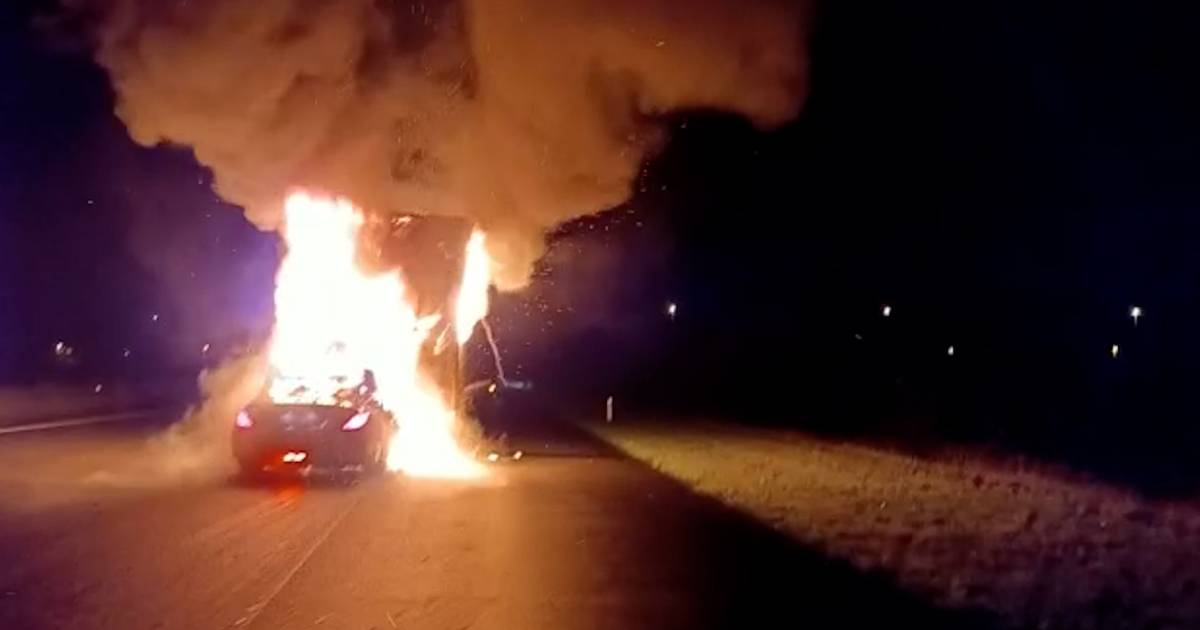 Vuurzee en één dode na botsing op E34 richting Antwerpen.
