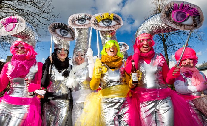 De Roze Sokskes  in de optocht van Oggelvorsenpoel.