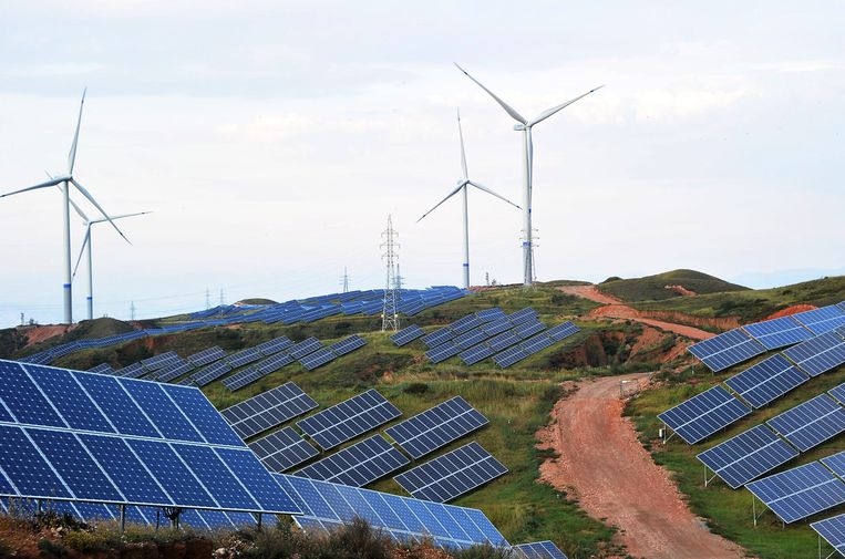 Ja, China is een van de meest vervuilende landen ter wereld. Maar het land loopt tegelijkertijd voorop op gebied van hernieuwbare energie. Beeld VCG via Getty Images