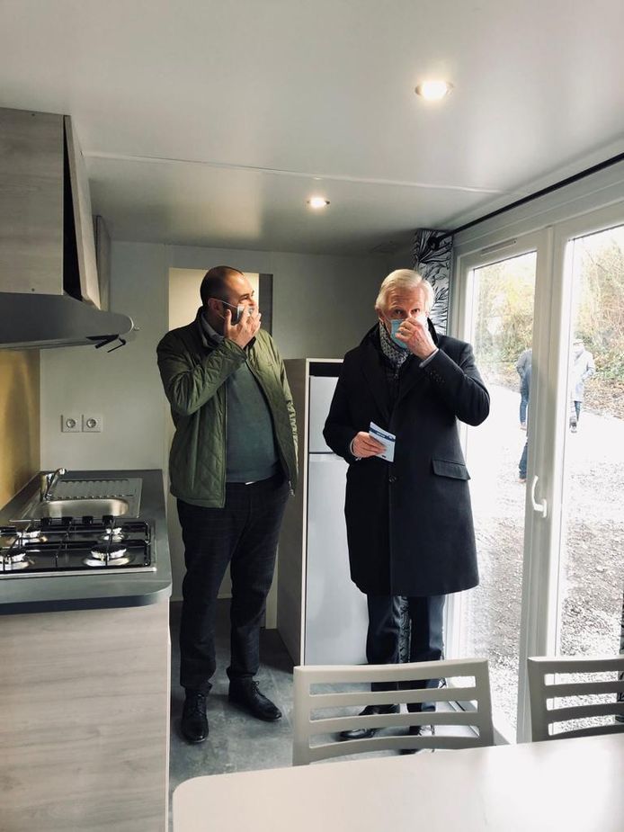 Le ministre Collignon et le bourgmestre Bacquelaine