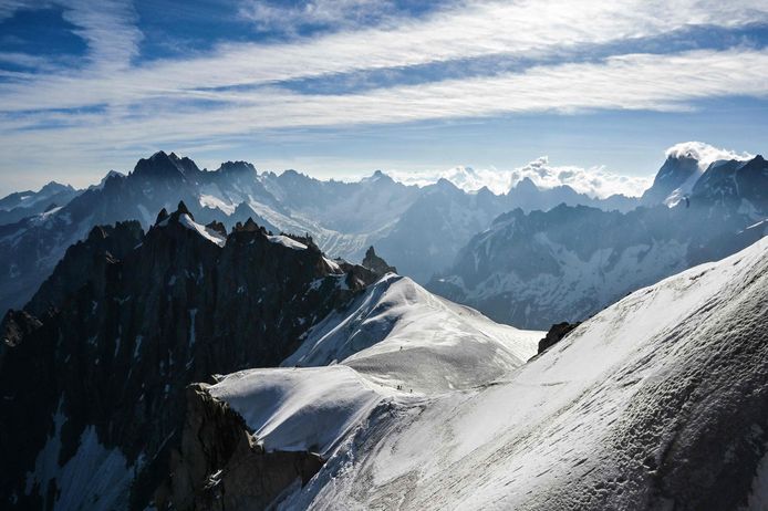 De 'Vallee Blanche' in het Mont Blanc-gebergte. Ter illustratie.