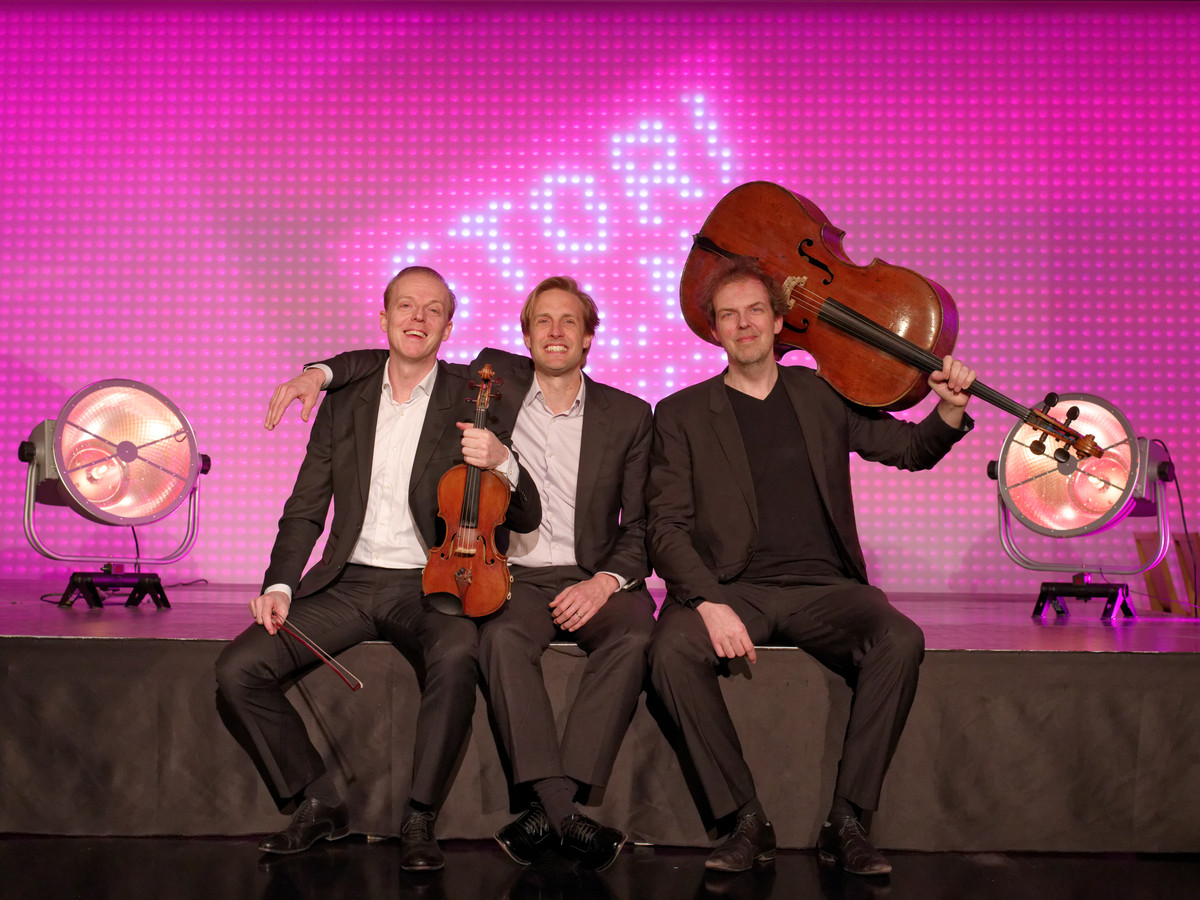 Het Storioni Trio: Wouter Vossen (viool), Marc Vossen (cello) en pianist Bart van de Roer.