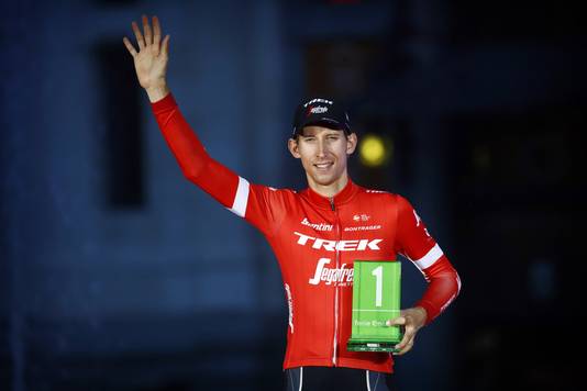Bauke Mollema, in Madrid aangewezen als meest strijdlustige renner van de Vuelta.