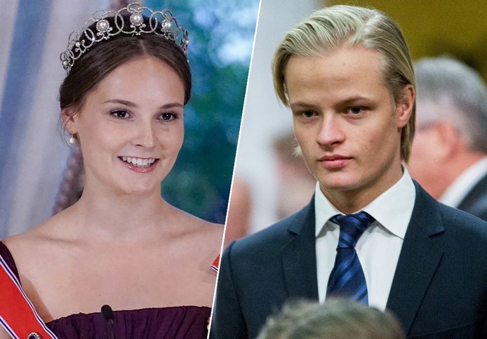 Prinses Ingrid Alexandra en haar broer Marius.