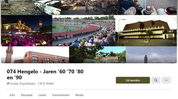 Screenshot van de Facebookpagina 074 Hengelo - Jaren ‘60 ‘70 ‘80 en ‘90
