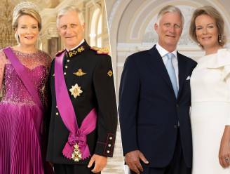 Filip en Mathilde poseren voor nieuwe glamourfoto’s ter ere van tienjarig jubileum op de troon